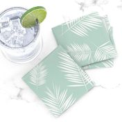 palm leaves - mint and white, tropical, palm tree || by sunny afternoon