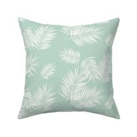 palm leaves - mint and white, tropical, palm tree || by sunny afternoon