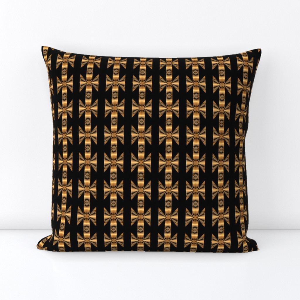 Black Gold Bronze Geometric Stripe