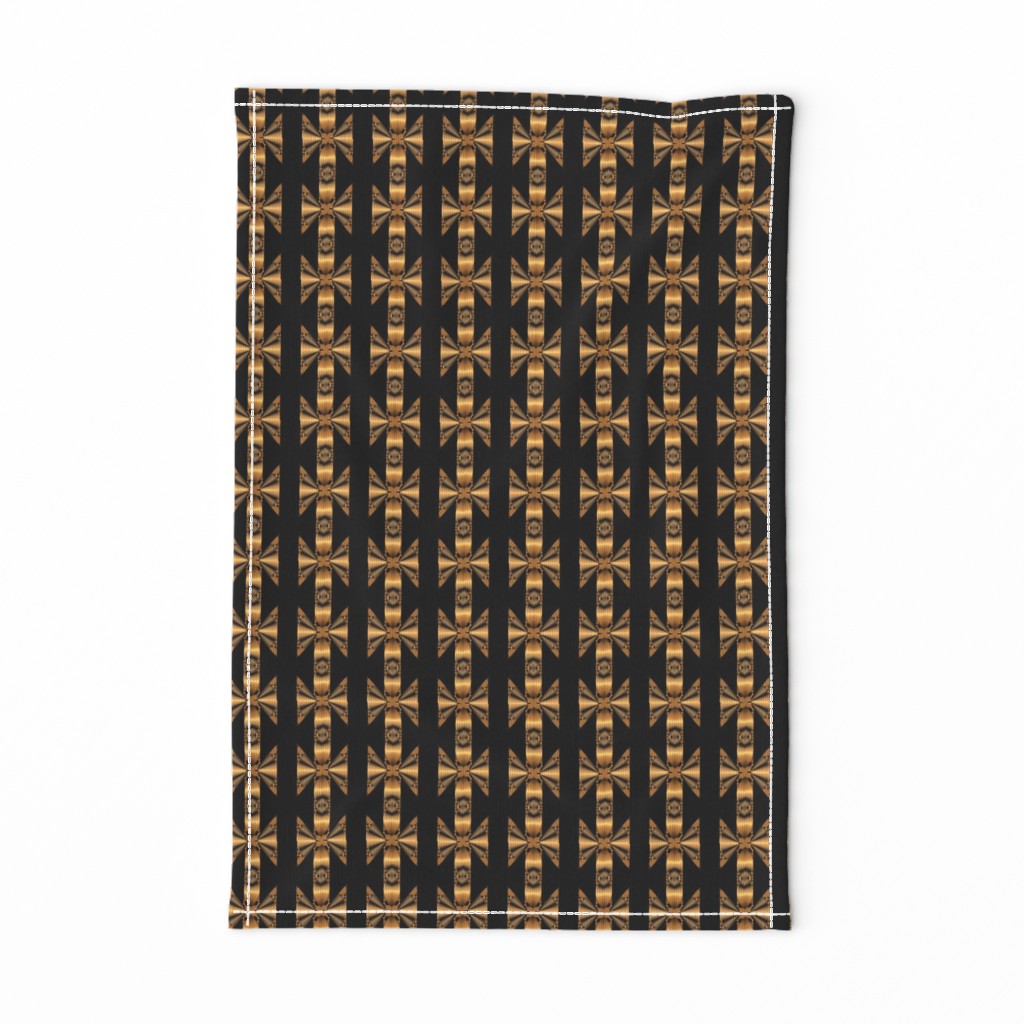 Black Gold Bronze Geometric Stripe