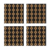 Black Gold Bronze Geometric Stripe