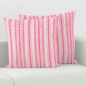 Mudcloth Stripes Pink White 300L