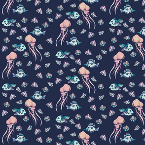 Ocean creatures pattern