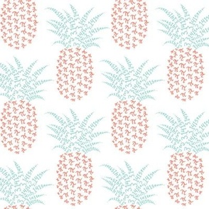 pi-napple pineapple - mint and coral