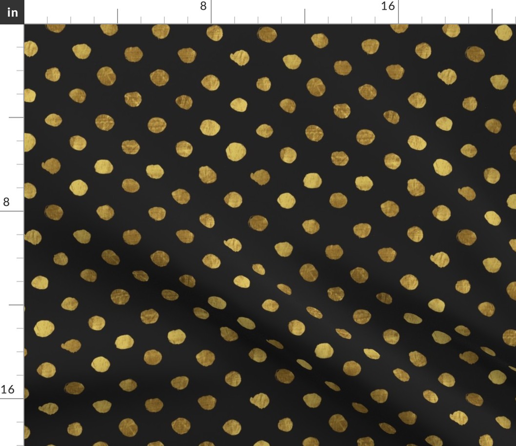 Dots gold on black