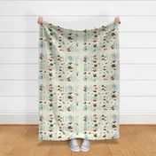 2019 Camping Hedgehog Tea Towel Calendar