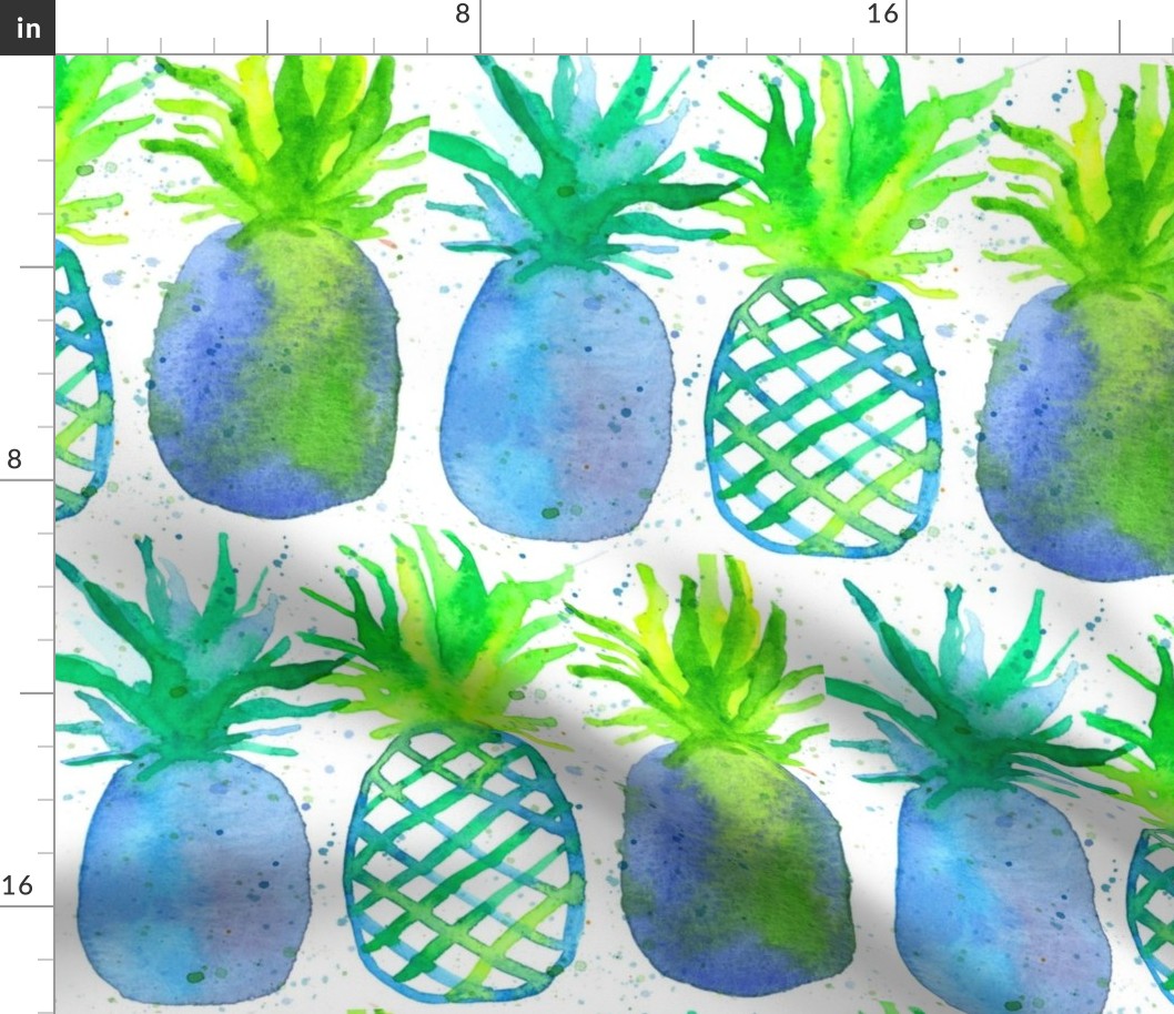 Pineapples in Blue