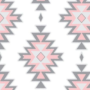 Kilim - pink/grey