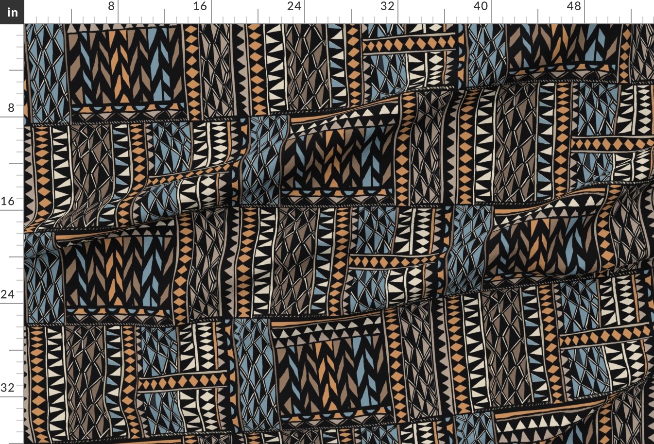 Africa Shields Tribal Challenge Blue Red Maasai Spoonflower Fabric by the  Yard