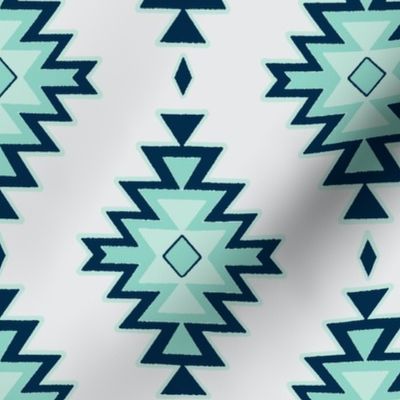 Kilim - mint,navy,grey - Benician Coast