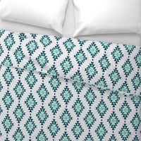 Kilim - mint,navy,grey - Benician Coast