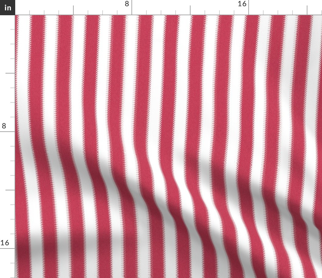 Pinkish Red and White Ripple Stripes