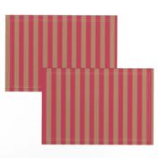 Ripple Stripe Pinkish Red and Tan