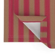 Ripple Stripe Pinkish Red and Tan