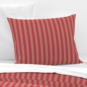 Ripple Stripe Pinkish Red and Tan