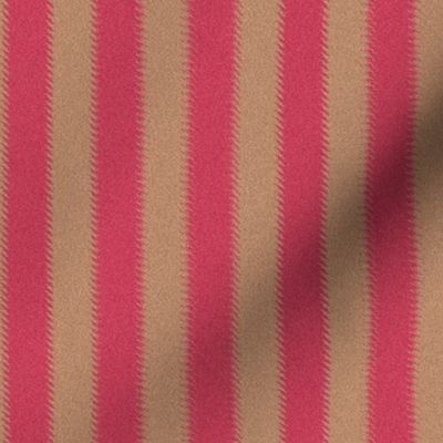 Ripple Stripe Pinkish Red and Tan