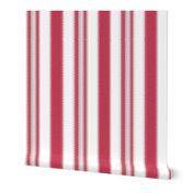 Ripple Stripe Pinkish Red and White