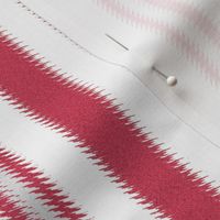 Ripple Stripe Pinkish Red and White