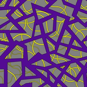 Violet Yellow Lines Waves