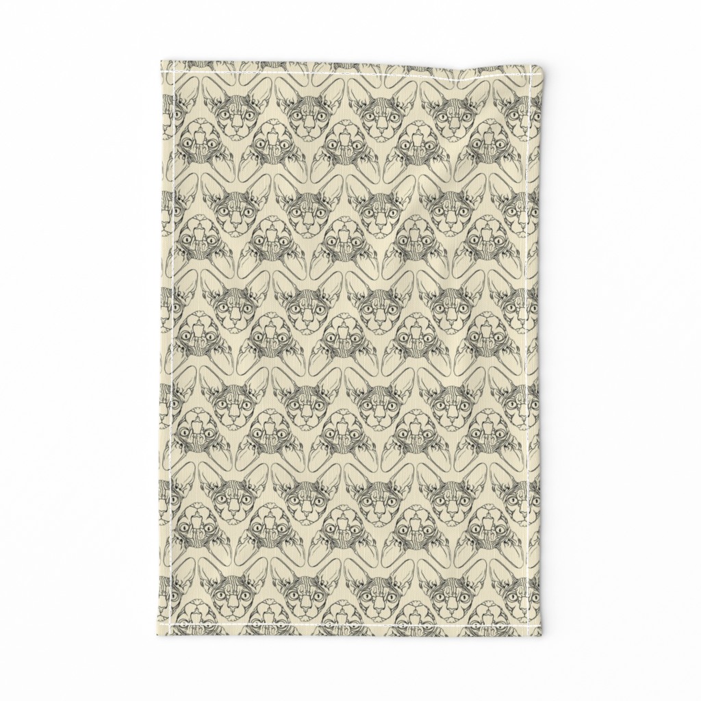 Sphynx lines fabric Ivory