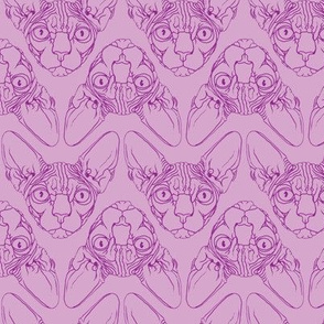 Sphynx lines fabric lavender & purple