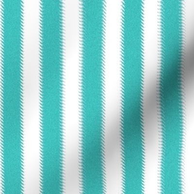 Turquoise and White Ripple Stripes