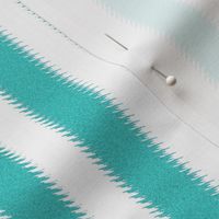 Turquoise and White Ripple Stripes