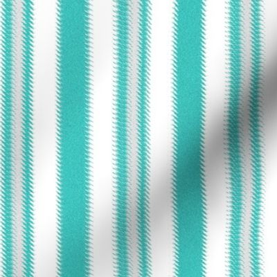 Turquoise and White Ripple Stripes 2