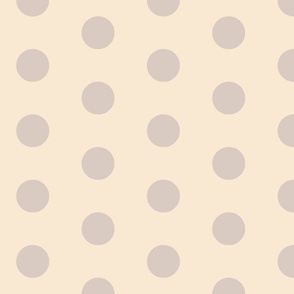 2" Large Latte Polka Dots on Sand