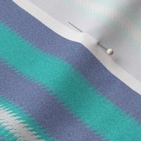 Turquoise Lavender and White Ripple Stripes
