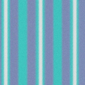 Turquoise Lavender and White Ripple Stripes