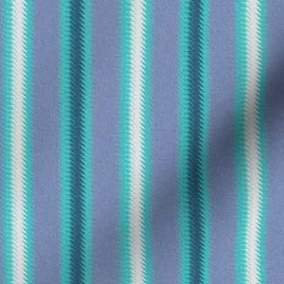 Turquoise Lavender Teal and White Stripe