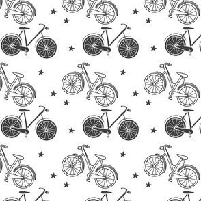 black and white bicycle