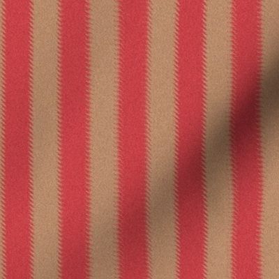 Ripple Stripe Red and Tan