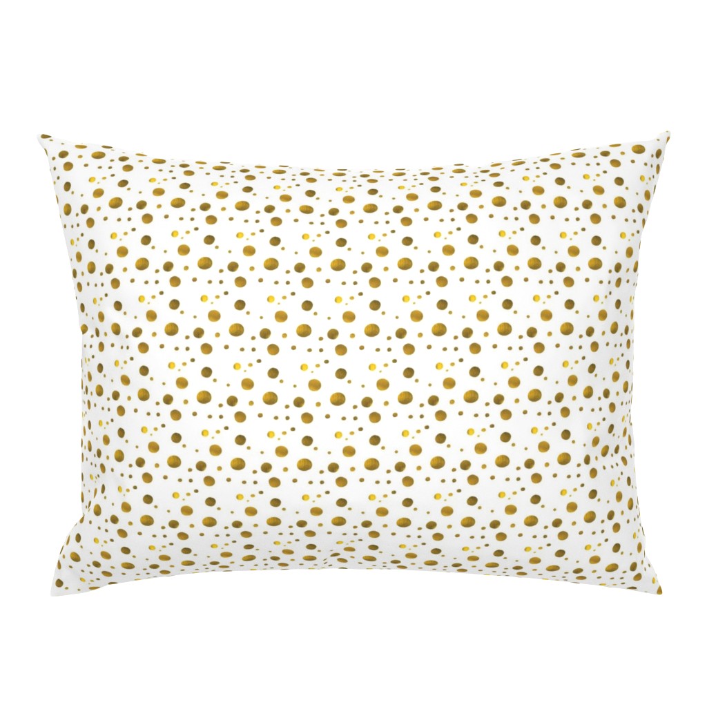 Metallic Gold Polka Dot