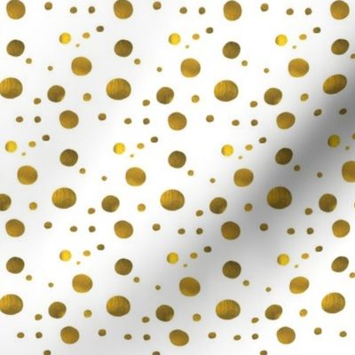 Metallic Gold Polka Dot