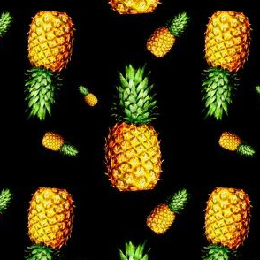 Pineapple in Black - Large Print