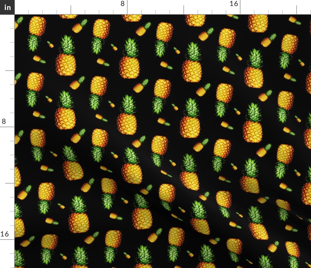 Pineapple in Black - Large Print