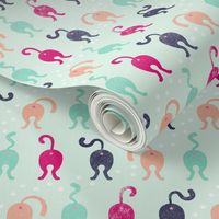 Cat Butts - Mint Pink