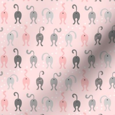Cat Butts - Pink Gray