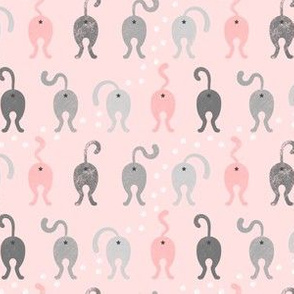 Cat Butts - Pink Gray