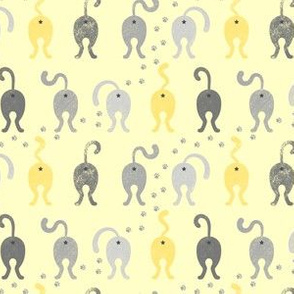 Cat Butts - Yellow Gray