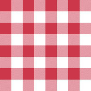 1" candy-cane red and white gingham check