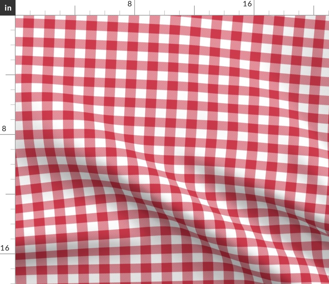 5/8" Candy cane red gingham