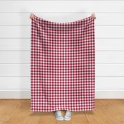 1" cinnamon red and white gingham check