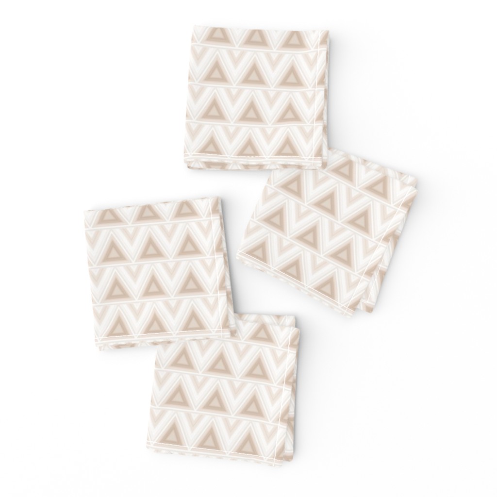 Beige Triangles on Cream Large