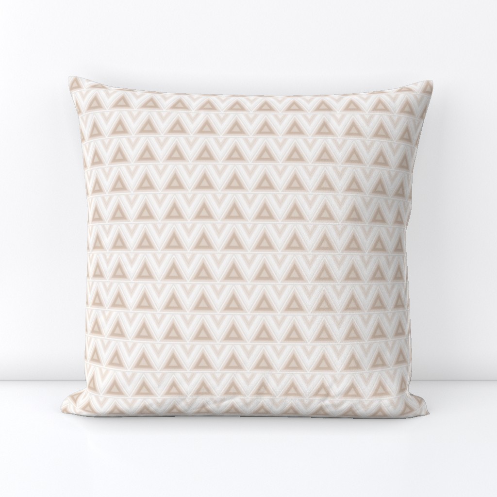 Beige Triangles on Cream Large