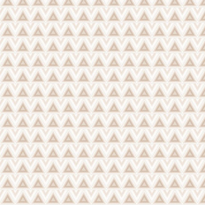 Beige Triangles on Cream Large