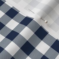 Navy and white 5/8" check