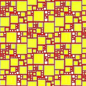 Doodle Boxes in Yellow and Red 